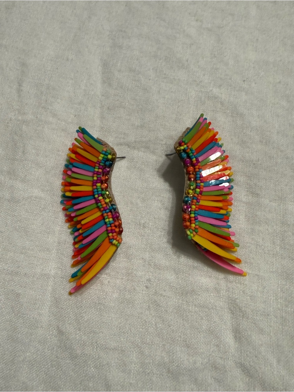 Mignonne Gavigan Rainbow Beaded Wing Earrings - Picture 5 of 12